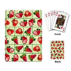 Strawberries Pattern Playing Card by SuperPatterns