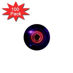 The Little Astronaut On A Tiny Fractal Planet 1  Mini Buttons (100 Pack)  by jayaprime