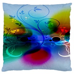 Abstract Color Plants Large Flano Cushion Case (one Side) by BangZart