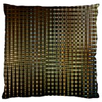 Background Colors Of Green And Gold In A Wave Form Large Flano Cushion Case (Two Sides) Back