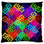 3d Fsm Tessellation Pattern Large Flano Cushion Case (Two Sides) Back