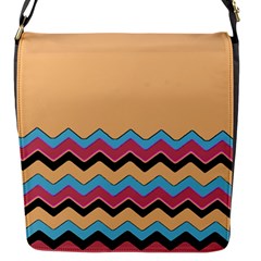 Chevrons Patterns Colorful Stripes Flap Messenger Bag (s) by BangZart