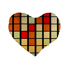 Mozaico Colors Glass Church Color Standard 16  Premium Heart Shape Cushions by BangZart