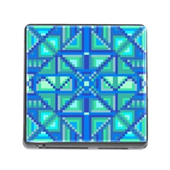 Grid Geometric Pattern Colorful Memory Card Reader (square) by BangZart