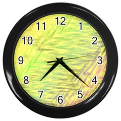 Paint On A Yellow Background                        Wall Clock (black) by LalyLauraFLM
