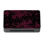 Pink Floral Pattern Background Wallpaper Memory Card Reader with CF Front
