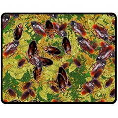 Cockroaches Double Sided Fleece Blanket (medium)  by SuperPatterns