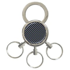 Navy/gold Polka Dots 3-ring Key Chains by Colorfulart23