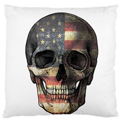 American Flag Skull Standard Flano Cushion Case (two Sides) by Valentinaart