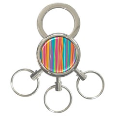 Colorful Striped Background 3-ring Key Chains by TastefulDesigns