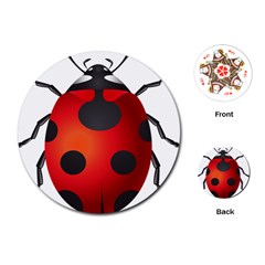 Ladybug Insects Playing Cards (round)  by BangZart