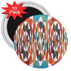 Colorful Geometric Abstract 3  Magnets (10 Pack)  by linceazul