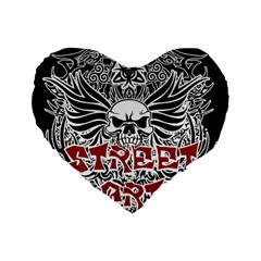 Tattoo Tribal Street Art Standard 16  Premium Heart Shape Cushions by Valentinaart