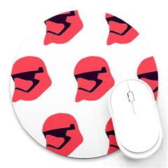 Stormtroper Pattern  Round Mousepads by paulaoliveiradesign