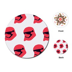 Stormtroper Pattern  Playing Cards (round)  by paulaoliveiradesign