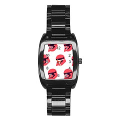 Stormtroper Pattern  Stainless Steel Barrel Watch by paulaoliveiradesign