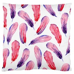 Watercolor Pattern With Feathers Standard Flano Cushion Case (one Side) by BangZart