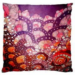 Colorful Art Traditional Batik Pattern Large Flano Cushion Case (one Side) by BangZart