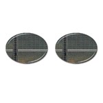 Building Pattern Cufflinks (Oval) Front(Pair)