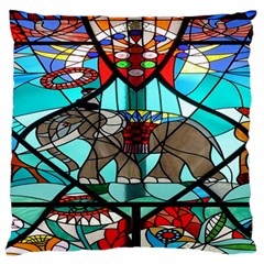 Elephant Stained Glass Standard Flano Cushion Case (one Side) by BangZart