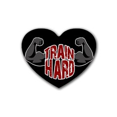 Train Hard Heart Coaster (4 Pack)  by Valentinaart