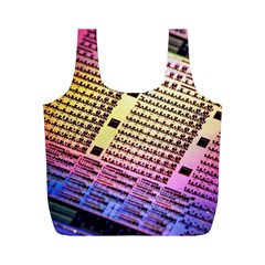Optics Electronics Machine Technology Circuit Electronic Computer Technics Detail Psychedelic Abstra Full Print Recycle Bags (m)  by BangZart
