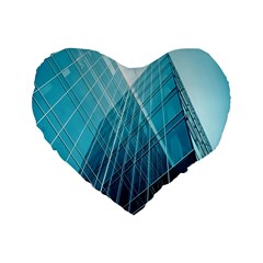 Glass Bulding Standard 16  Premium Heart Shape Cushions by BangZart