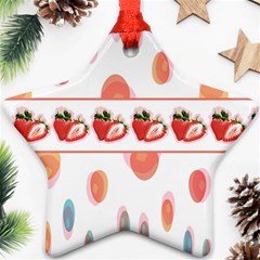 Strawberries Ornament (star) by SuperPatterns