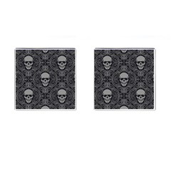 Dark Horror Skulls Pattern Cufflinks (square) by BangZart