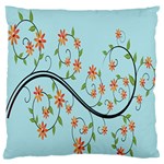 Branch Floral Flourish Flower Large Flano Cushion Case (Two Sides) Back