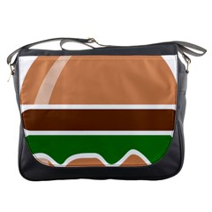 Hamburger Fast Food A Sandwich Messenger Bags by Nexatart