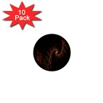 Multicolor Fractals Digital Art Design 1  Mini Buttons (10 pack)  Front