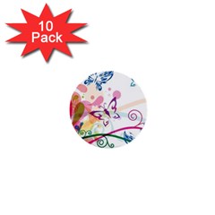Butterfly Vector Art 1  Mini Buttons (10 Pack)  by BangZart