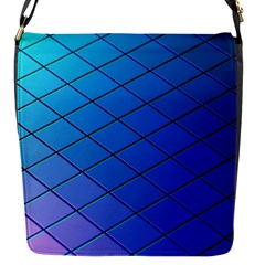 Blue Pattern Plain Cartoon Flap Messenger Bag (s) by BangZart