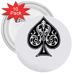 Acecard 3  Buttons (10 Pack)  by prodesigner