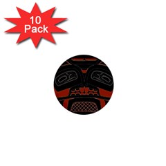 Traditional Northwest Coast Native Art 1  Mini Buttons (10 Pack)  by BangZart