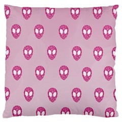 Alien Pattern Pink Large Flano Cushion Case (one Side) by BangZart