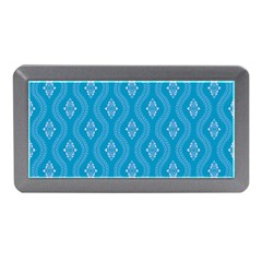 Blue Ornamental Pattern Memory Card Reader (mini) by TastefulDesigns