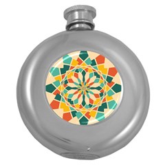 Summer Festival Round Hip Flask (5 Oz) by linceazul