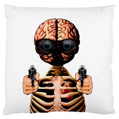 Do What Your Brain Says Standard Flano Cushion Case (one Side) by Valentinaart
