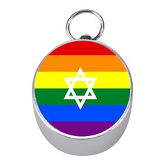 Gay Pride Israel Flag Mini Silver Compasses by Valentinaart