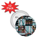Distressed Pattern 1.75  Buttons (10 pack) Front