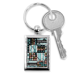 Distressed Pattern Key Chains (rectangle)  by linceazul