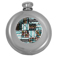 Distressed Pattern Round Hip Flask (5 Oz) by linceazul