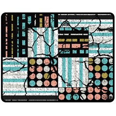 Distressed Pattern Double Sided Fleece Blanket (medium)  by linceazul