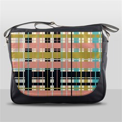 Plaid Pattern Messenger Bags by linceazul