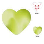 Green Soft Springtime Gradient Playing Cards (Heart)  Front