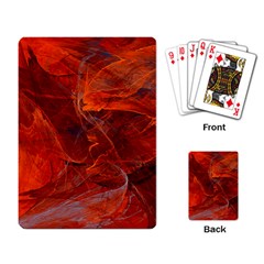 Swirly Love In Deep Red Playing Card by designworld65