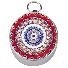Romantic Dreams Mandala Silver Compasses by designworld65