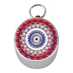 Romantic Dreams Mandala Mini Silver Compasses by designworld65